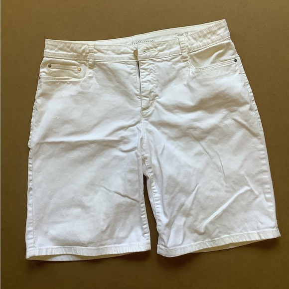 croft & barrow Pants - Croft & Barrow Classic Fit White Stretch Denim Shorts​